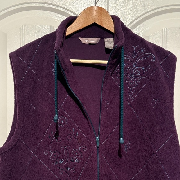 TanJay Deep Purple Vest with Teal Accents - Picture 3 of 6